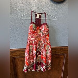 American Rag Paisley Dress with Lace Detail